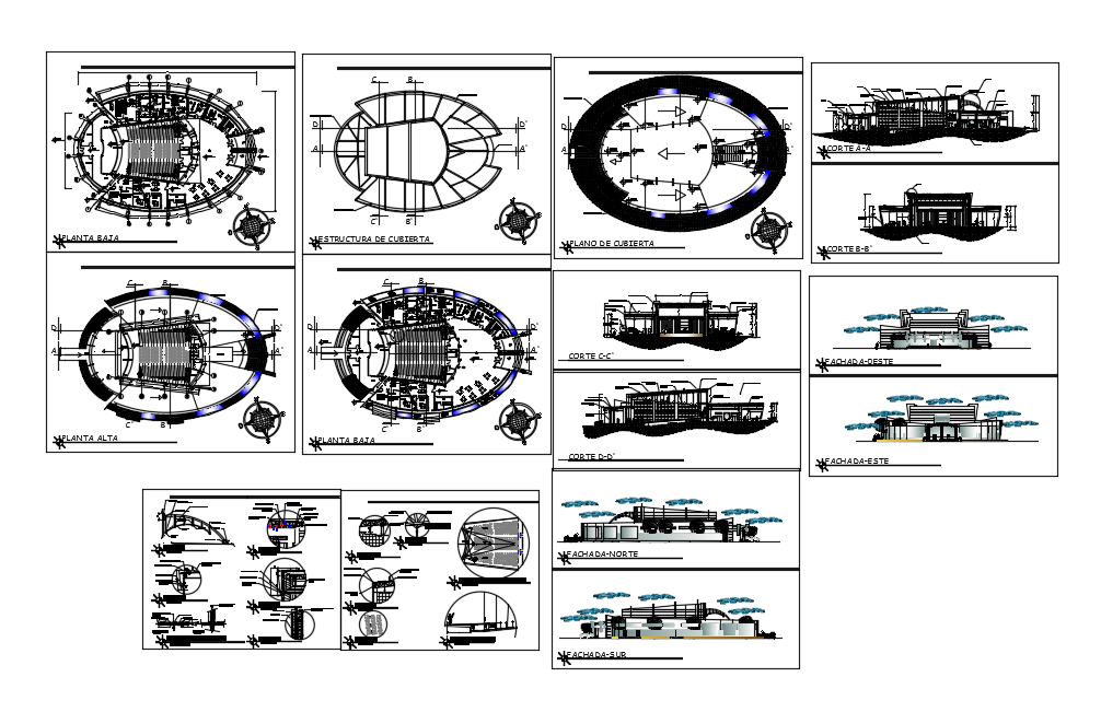 Amphitheater Dwg file