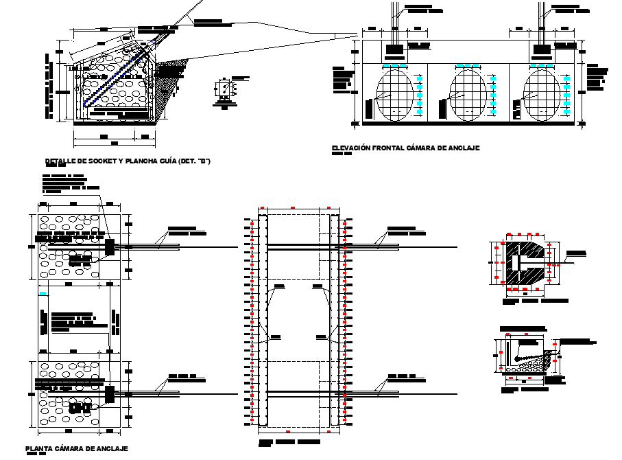 Anchor camera plan and section autocad file