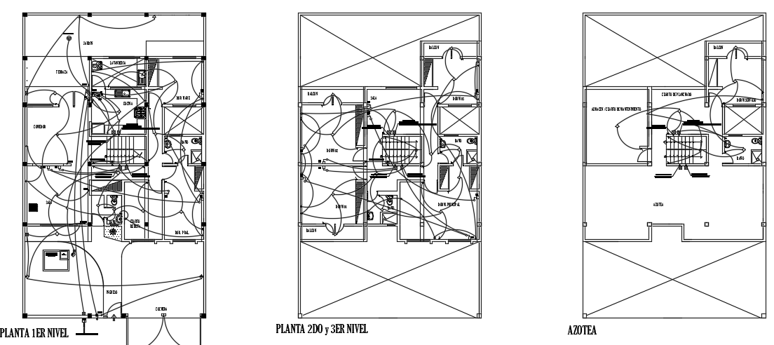 An electrical layout of the 7x10m house plan is given in this file