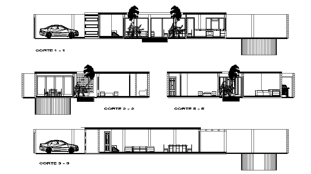 An elevation of 30x15m house plan is given in this Autocad drawing file. Download now.