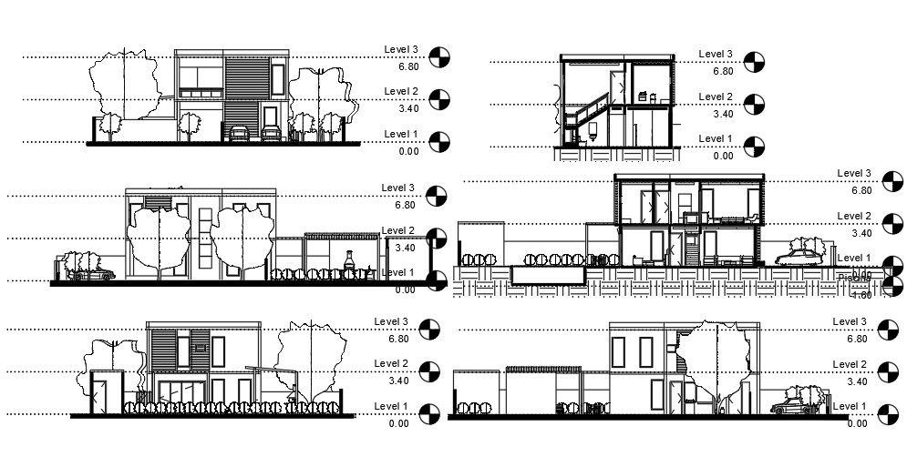 An elevation view of the 10x16m house building Download now