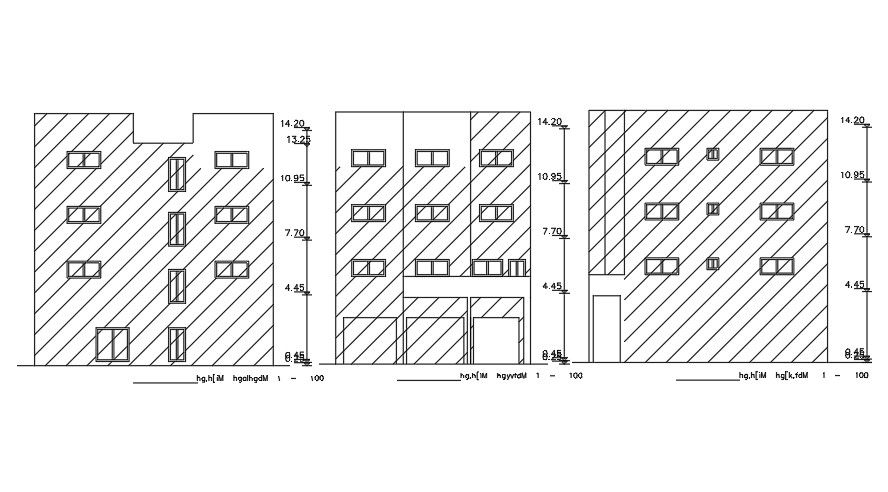 An elevation view of the 11x15m house building download now