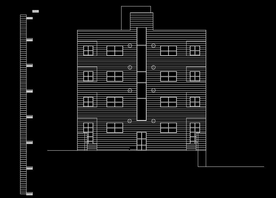 An elevation view of the 15x18m apartment building download now