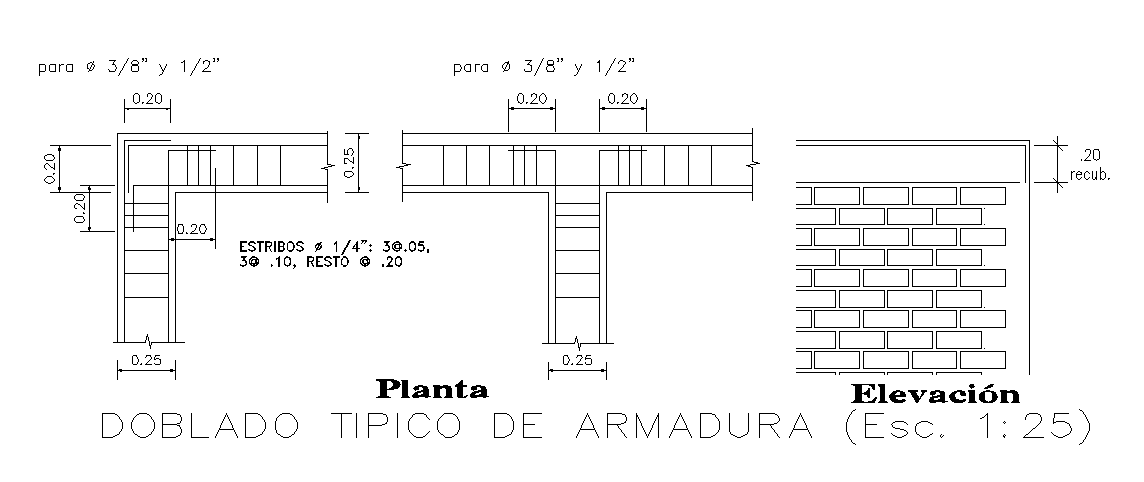 An elevation view of the 1.5x1m house electric pump is given in this AutoCAD drawing file.Download now.