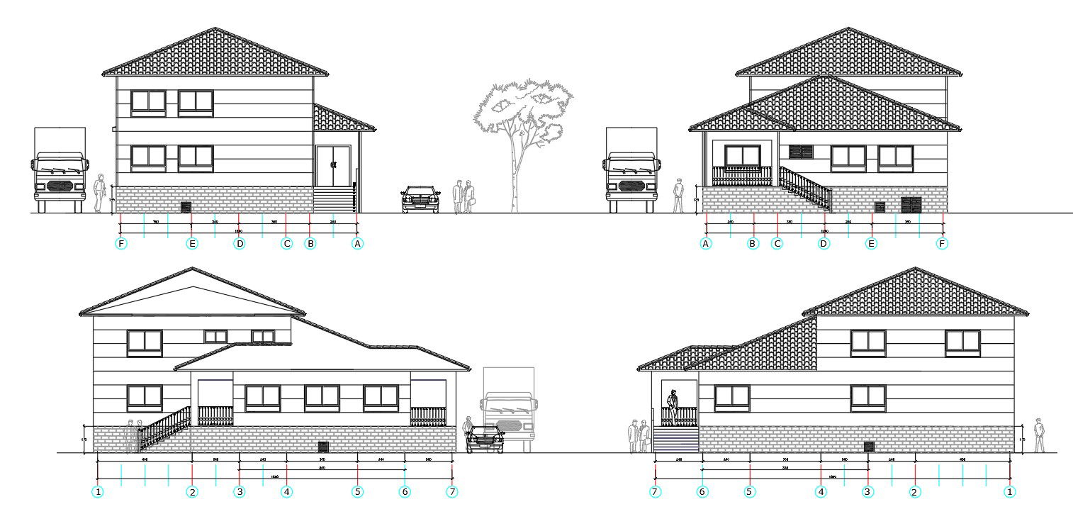 An elevation view of the 18x12m factory building is given in this CAD model