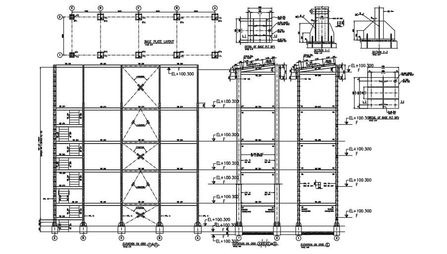 An elevation view of the 19x7m water purifier treatment plant building