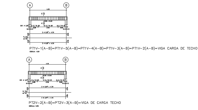 An exploded view of the 4m length of the 18x5m house building slab is given in this file