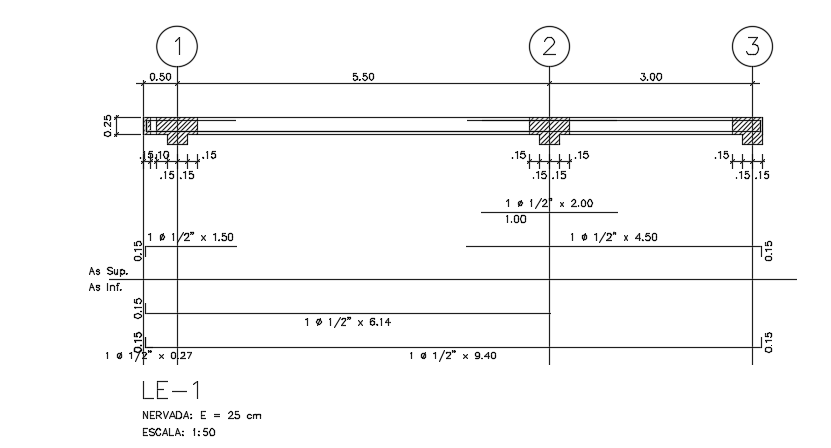 An exploded view of the 9m length of the 18x5m house building slab