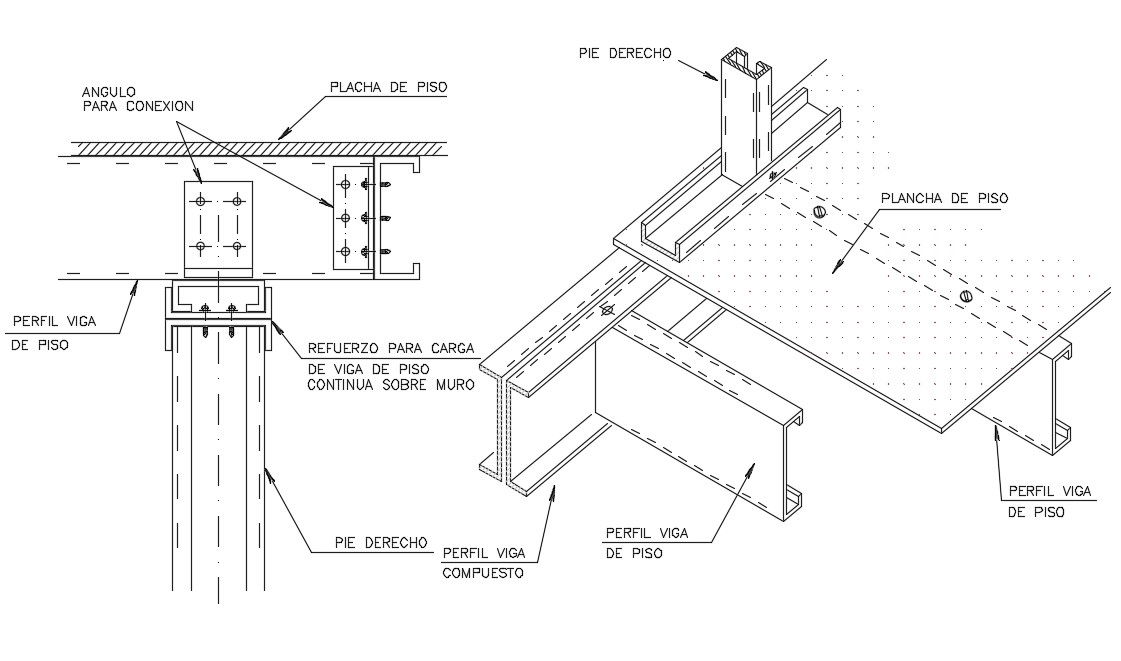 Angle Section Steel CAD Drawing