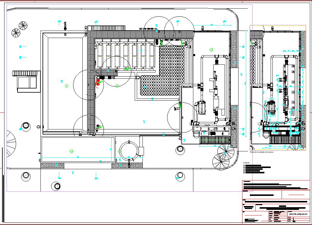 An industrial plant pump setting detail drawing