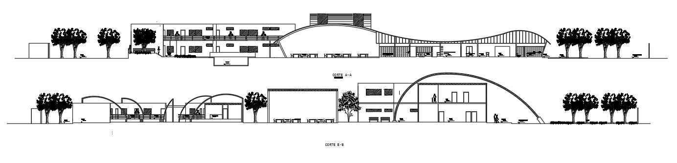 An interior section view of the 89x89m luxury hotel building is given in this AutoCAD drawing model.Download now.
