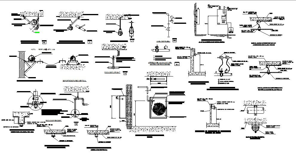 Anti earth quake system cad electrical drawing details dwg file