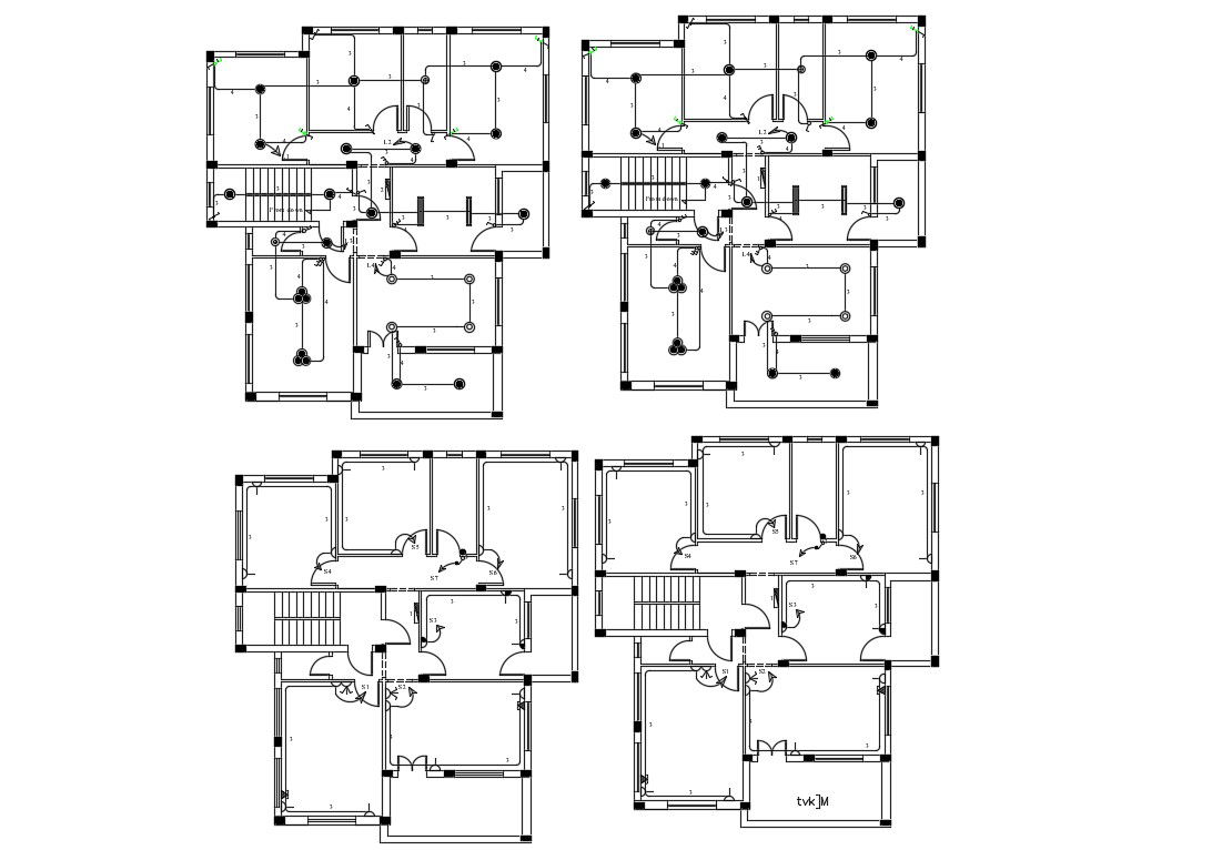 Apartment Building Electrical Layout Plan DWG File