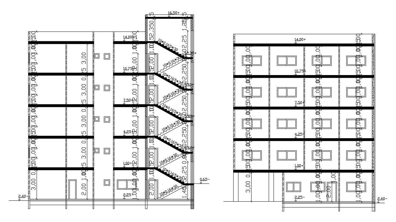 Apartment Building Section Drawing DWG File