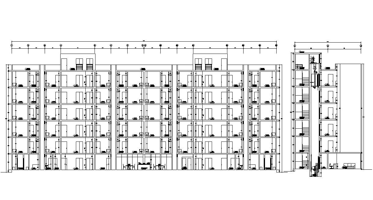 Apartment Building Section Drawing Free DWG File