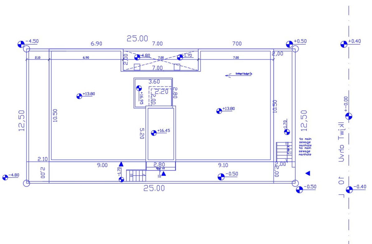 Apartment Building Terrace Floor Plan DWG File