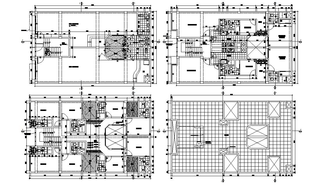 Apartment Designing Working Plan 2d CAD drawing