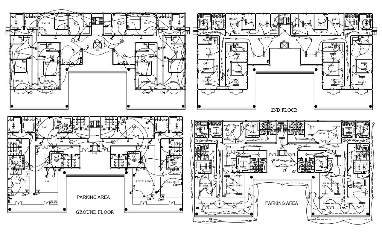 Apartment Electrical Layout AutoCAD Drawing Download