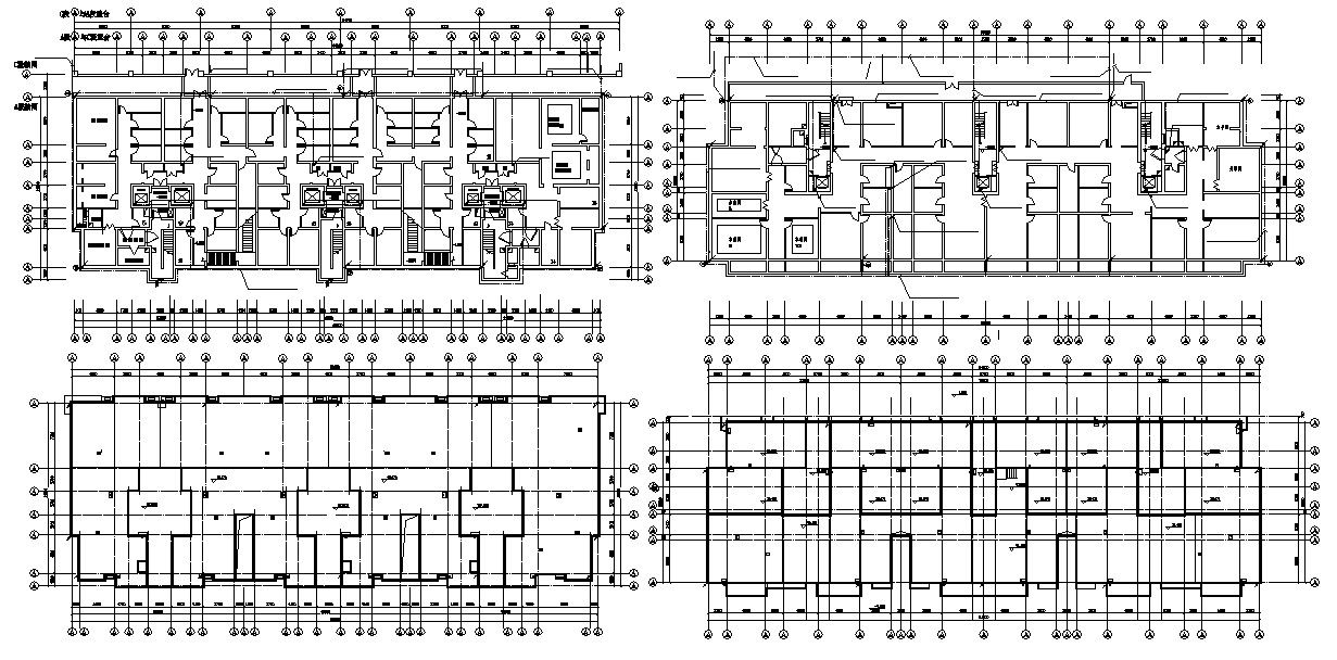 Apartment Floor Plans With Working Drawing AutoCAD File