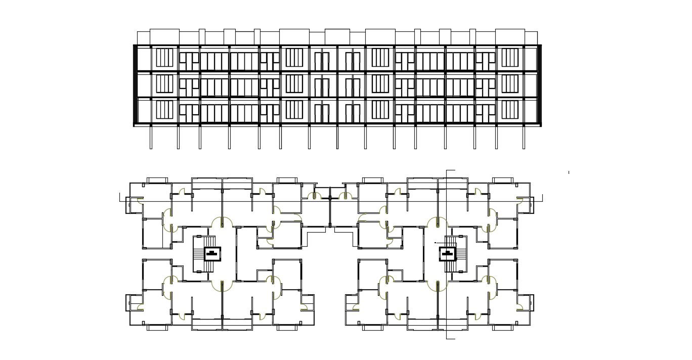 Apartment Layout CAD Drawing