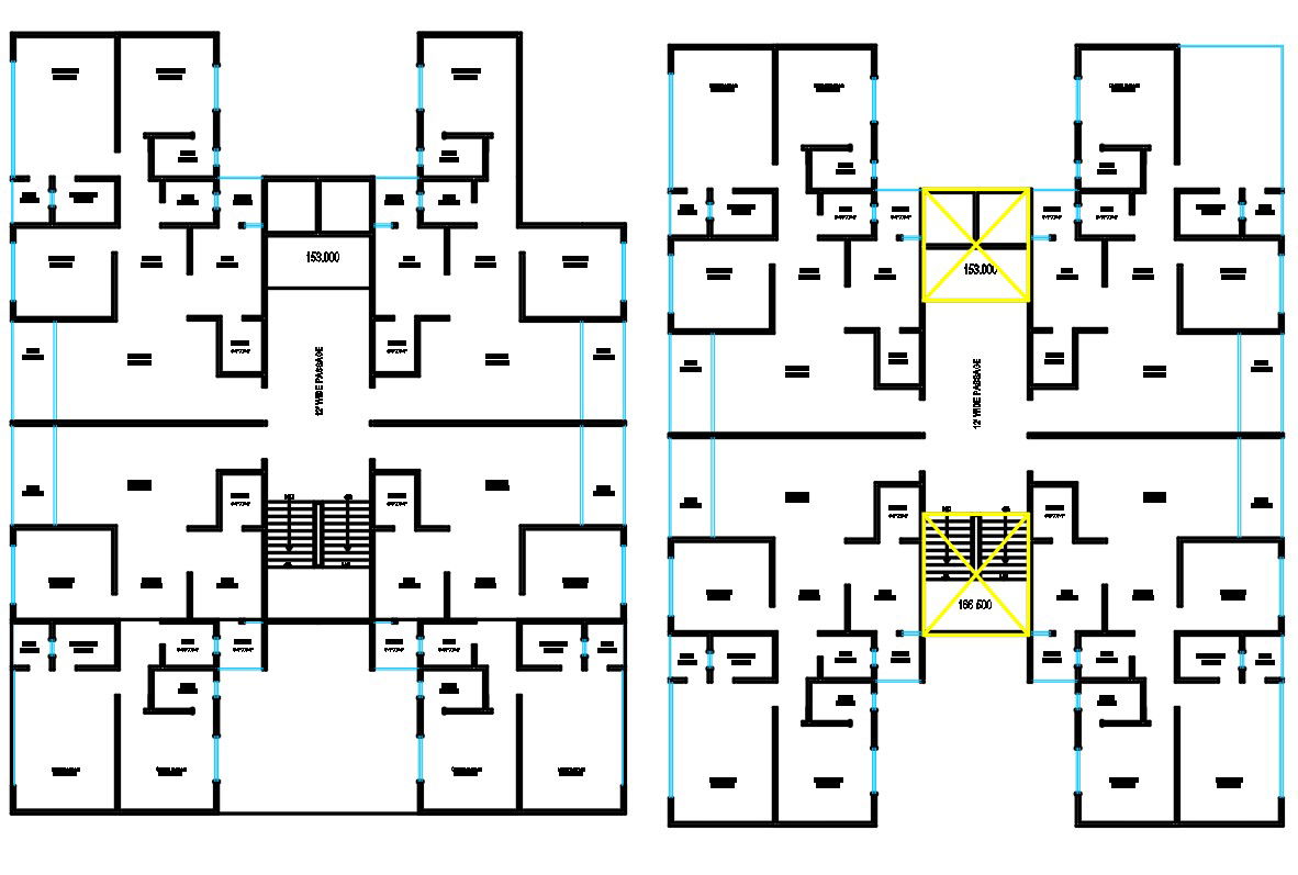Apartment Layout plan autocad file.