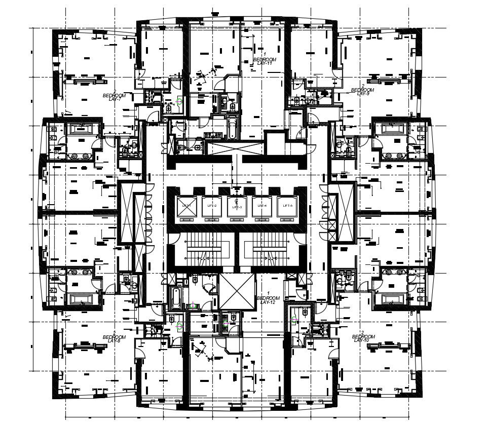 Apartment Plan In DWG File