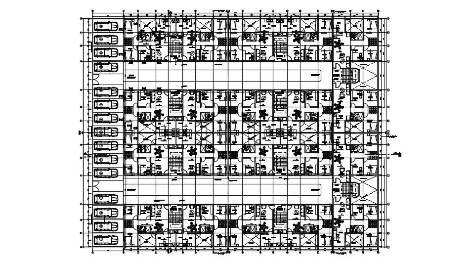 Apartment Plan With Furniture Layout AutoCAD File Free
