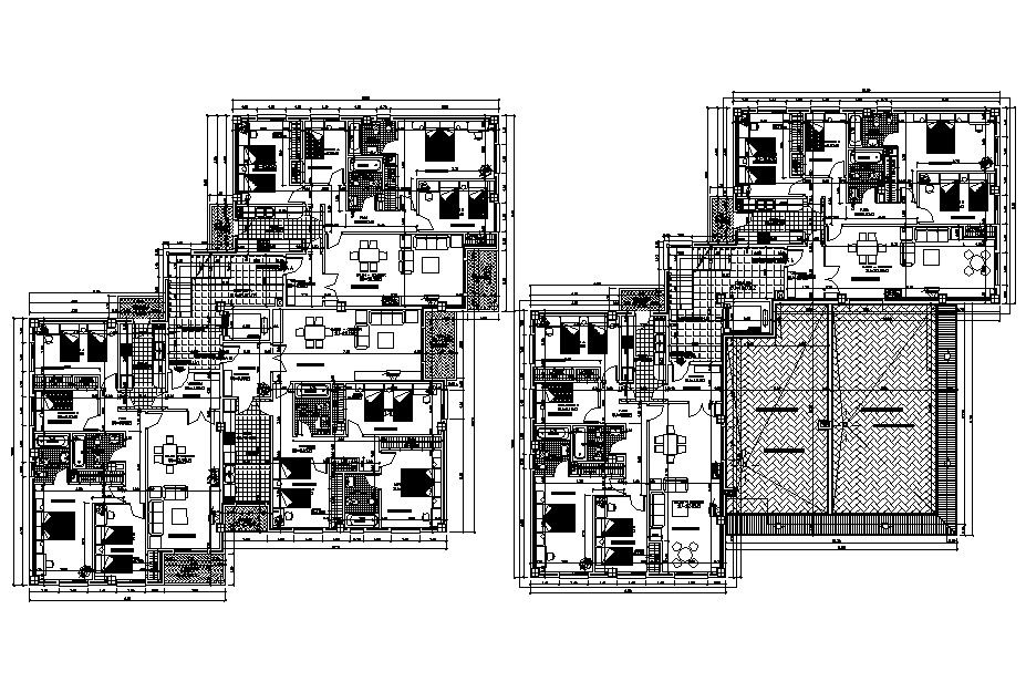 Apartment Plans AutoCAD Drawing