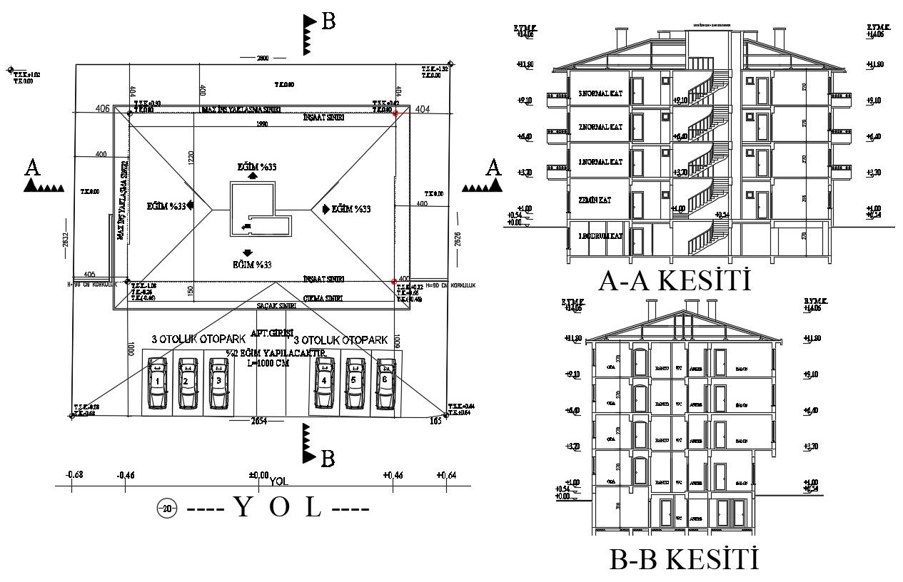 Apartment Section CAD File Download