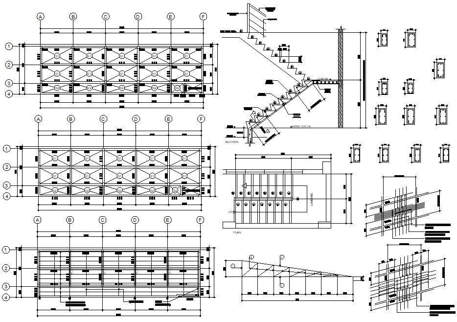 Apartment Staircase Plan DWG File