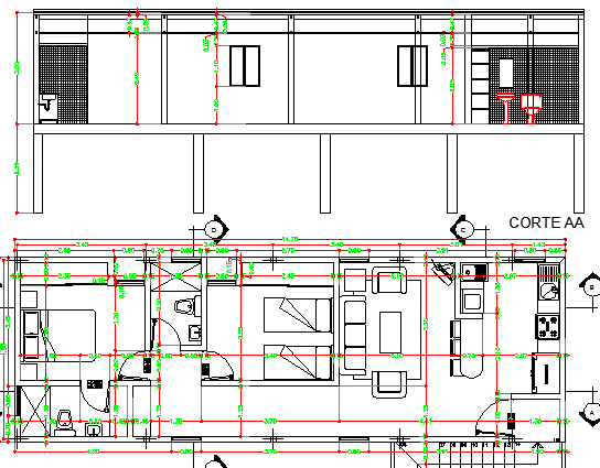 Apartment Unit Enlargement Project dwg file