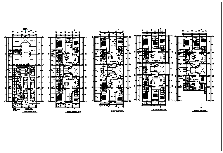 Apartment flat and ground floor commercial shops detail plan dwg file