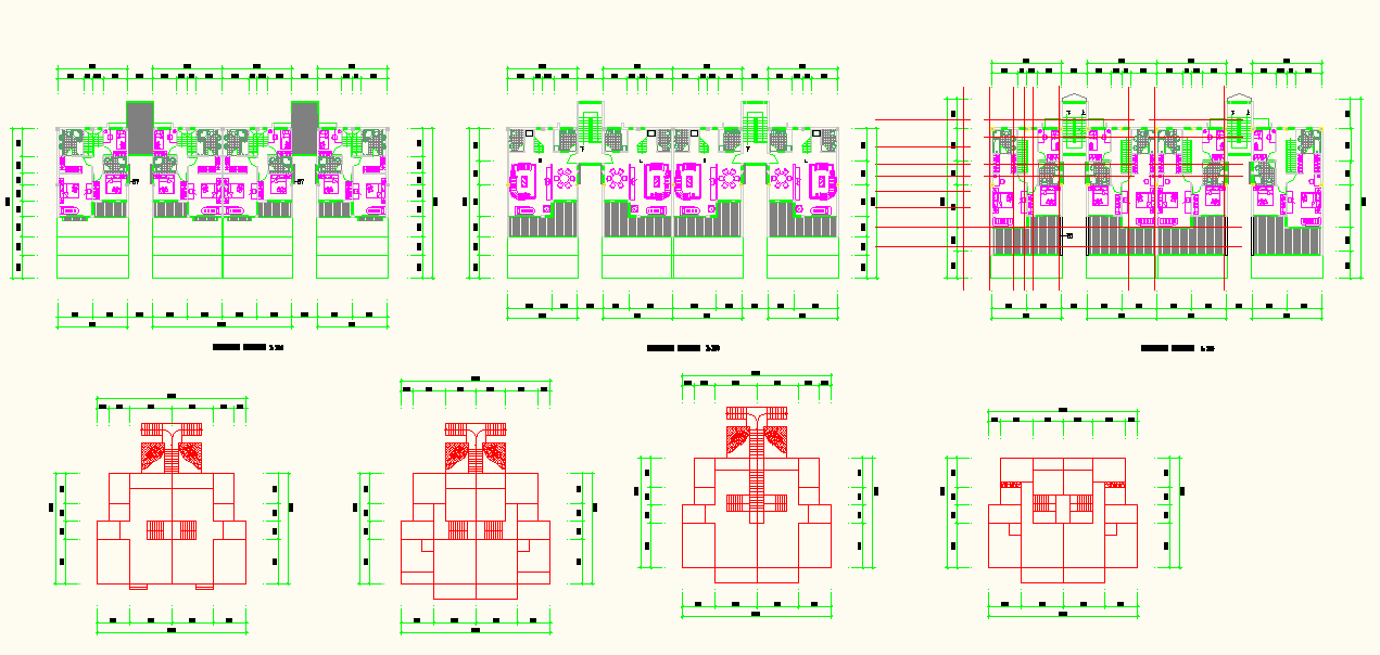 Apartment lay-out detail in dwg file