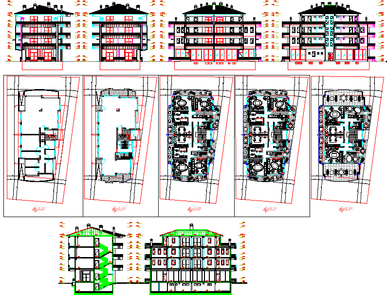 Apartment plan and construction Detailing