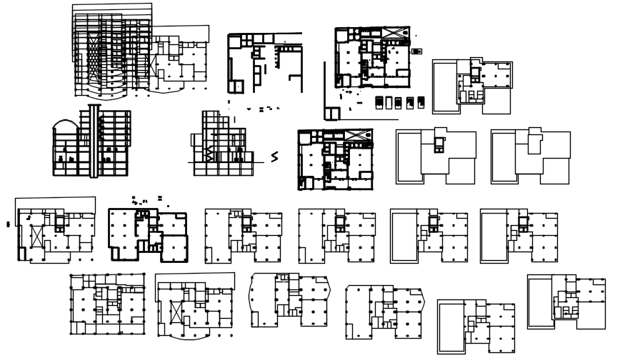 Apartment plan with detail dimension in dwg file