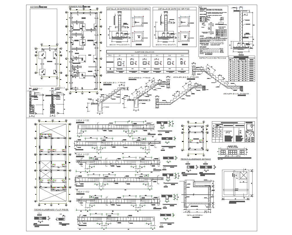 Apartment structure detail cad dwg files