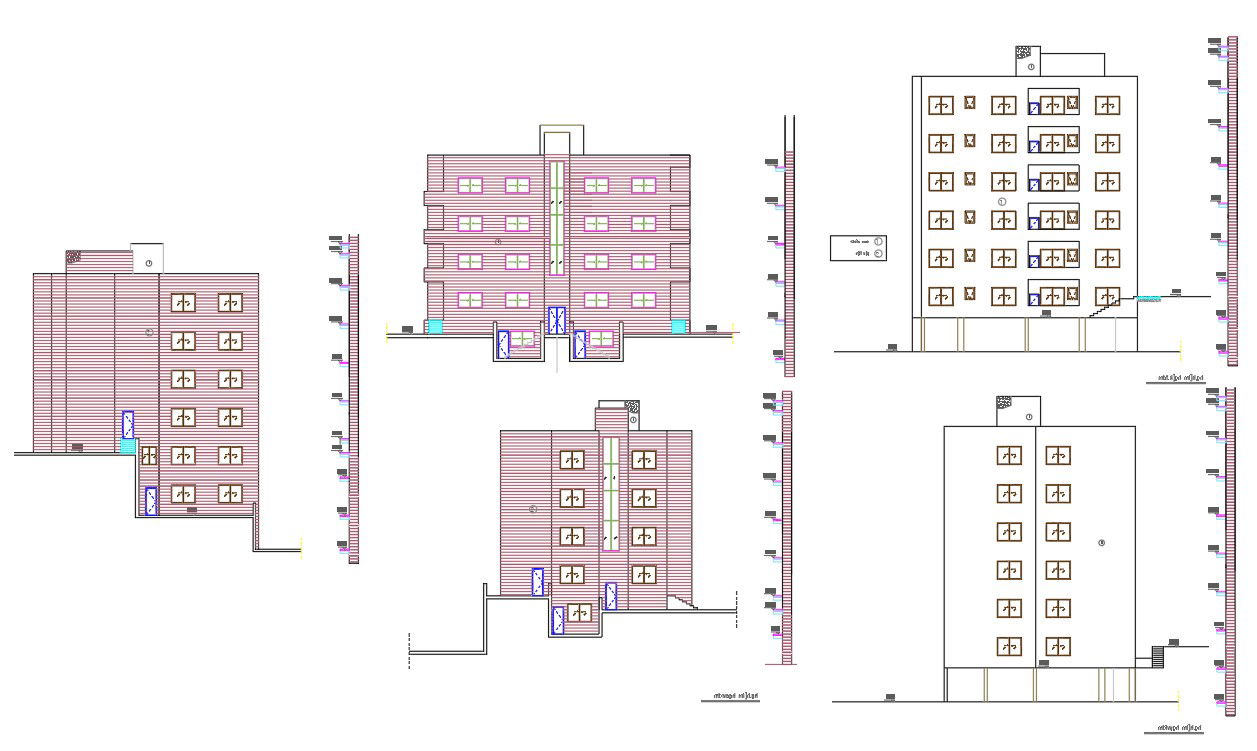 Apartment Building All Side Elevation Design