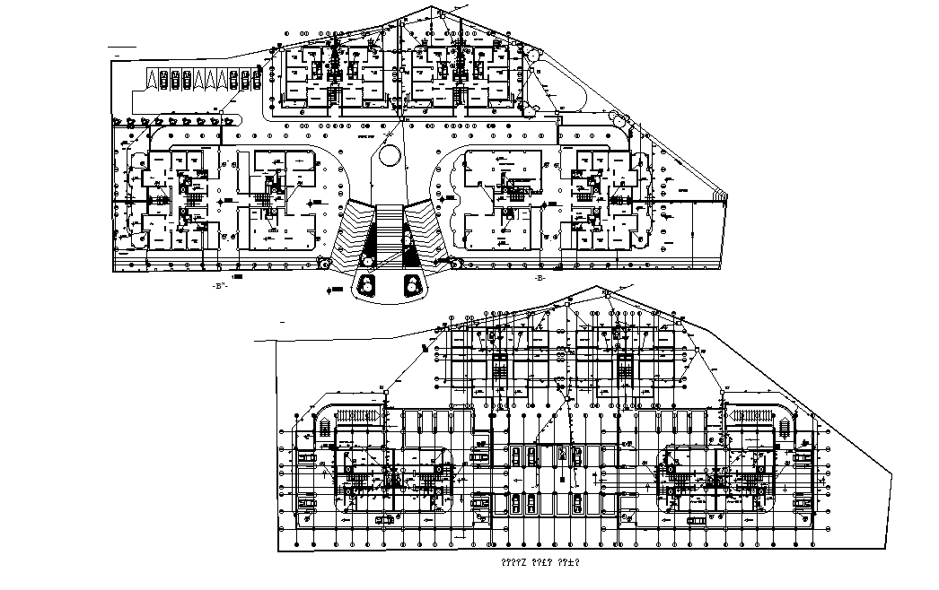 Apartment Drainage System Plan AutoCAD Drawing DWG File