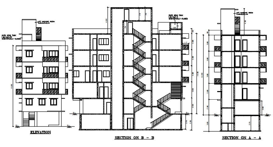 Apartment Elevation drawing. Download cad free DWG file | CADBULL