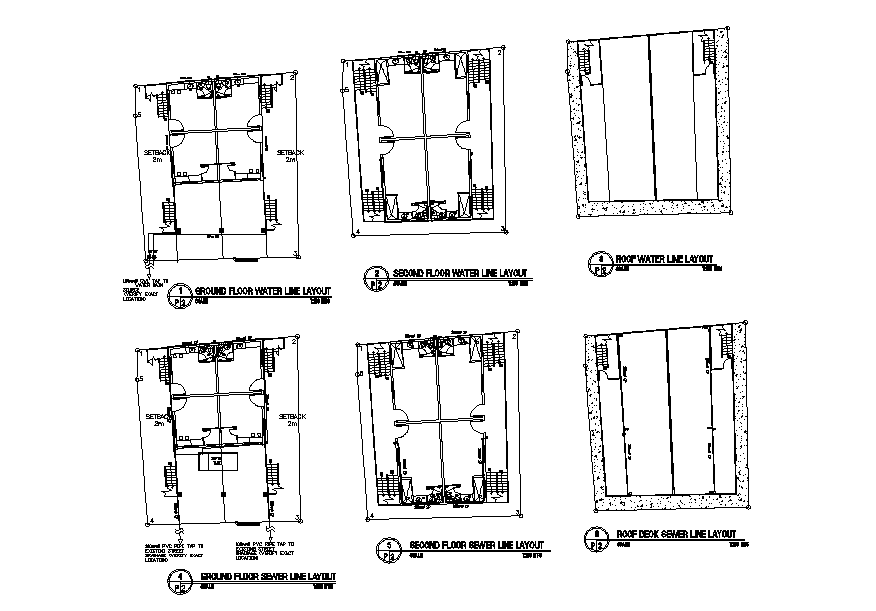 Apartment Floor plan With Plumbing Layout CAD Drawing DWG File