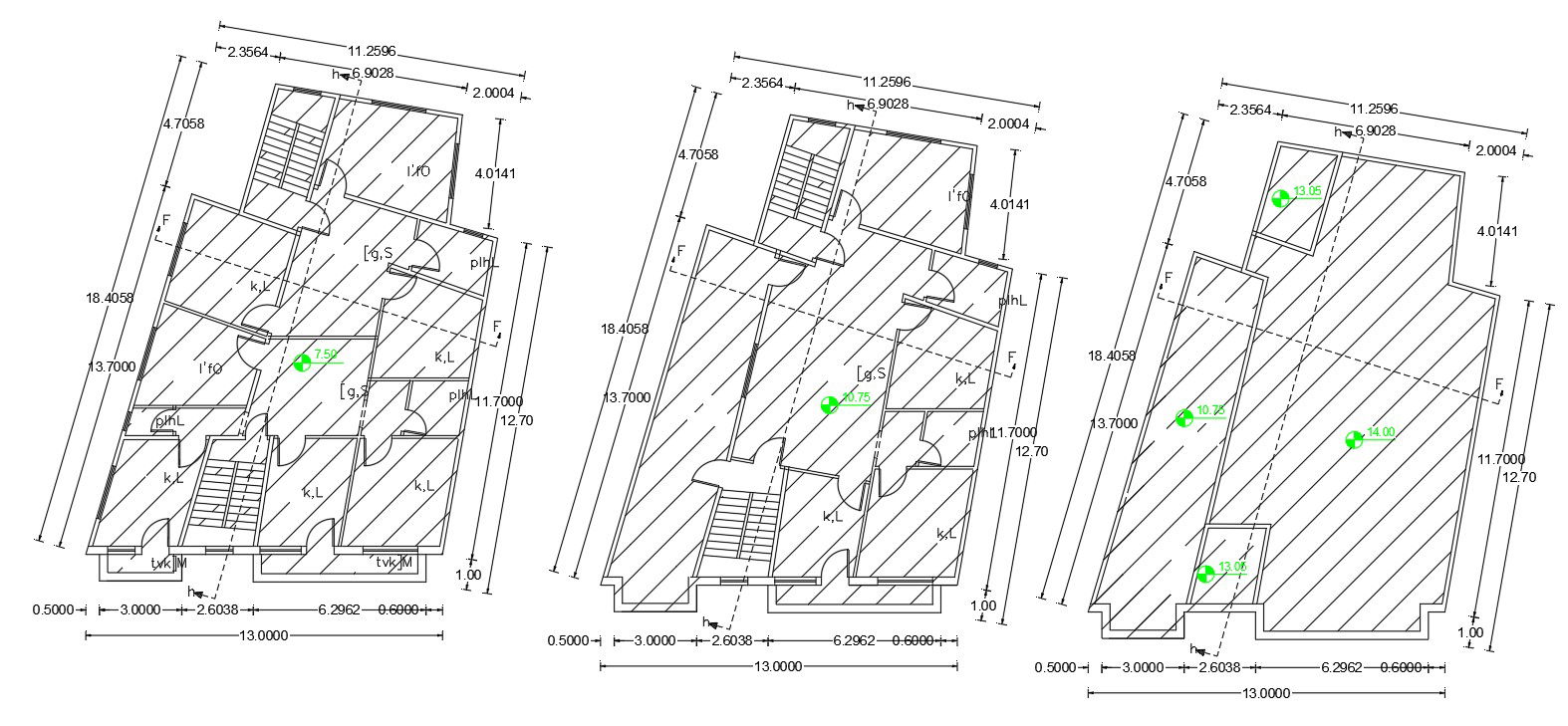 Apartment House Floor Plan CAD drawing DWG File
