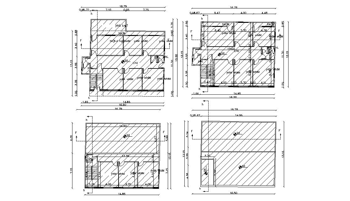 Apartment House Floor Plan DWG File
