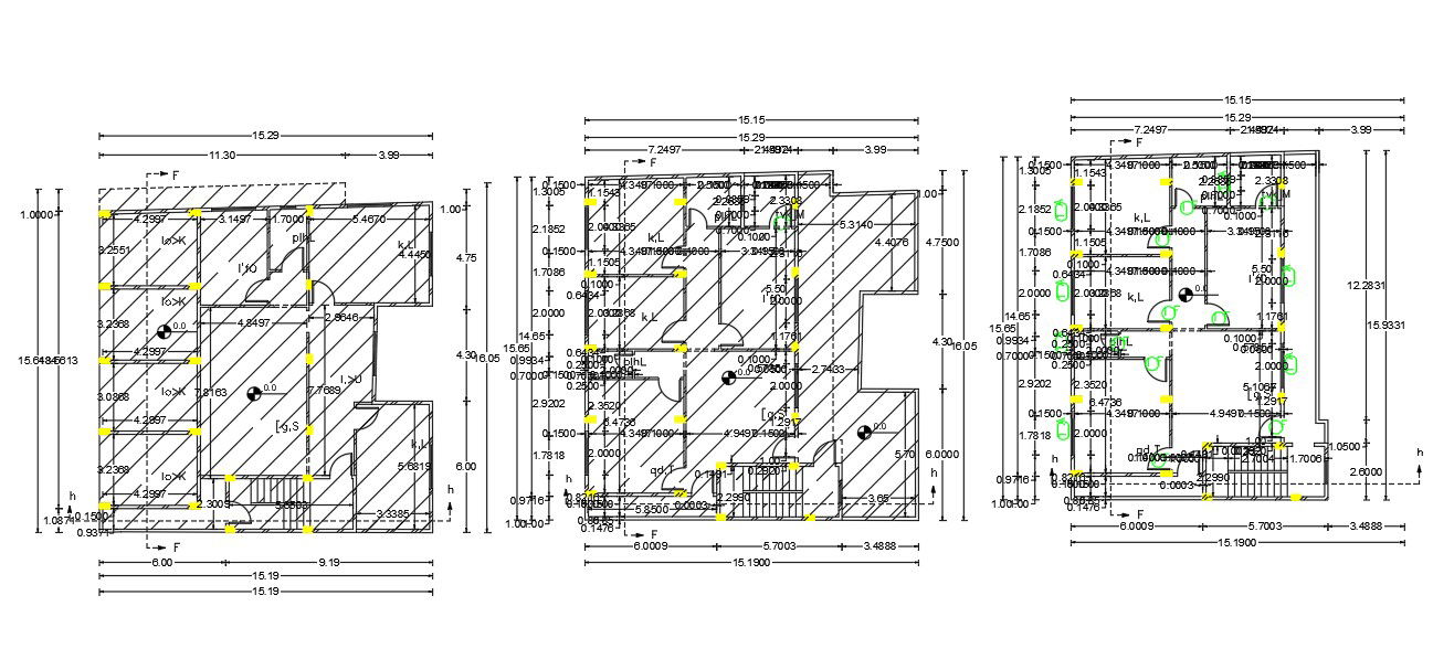 Apartment Plans With Shops On Ground Floor Drawing
