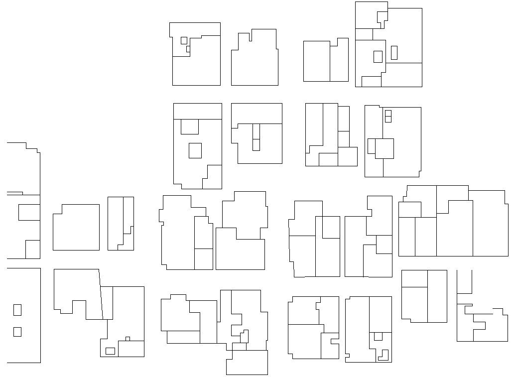 Apartment Roof Plan Design AutoCAD Drawing