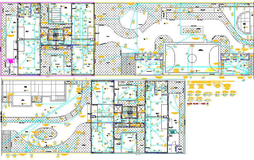 Apartment Site Plan For Landscape parking layout in CAD File
