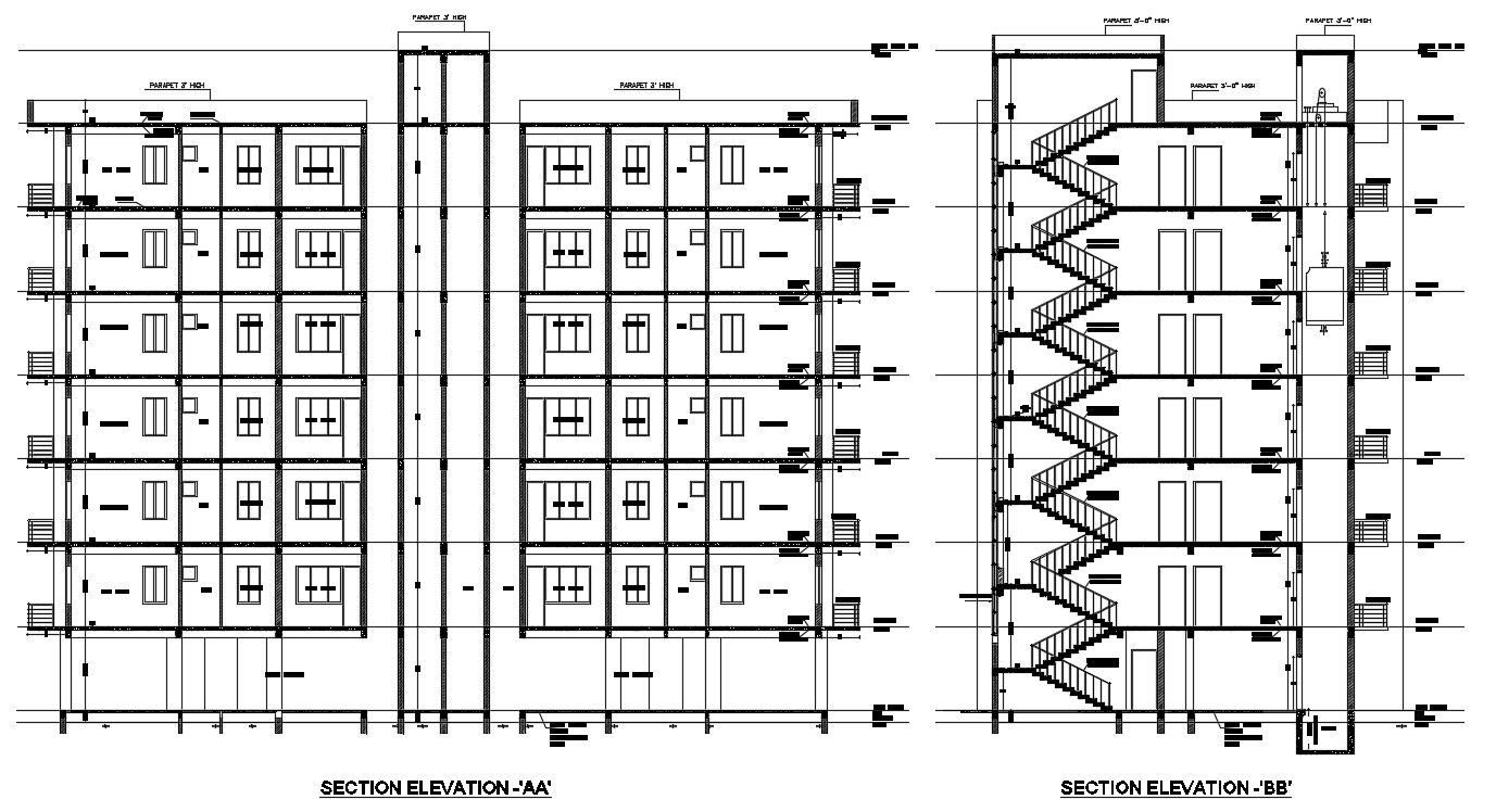 Apartment building cad drawing is given in this cad file. Download this 2d Auto cad file now.