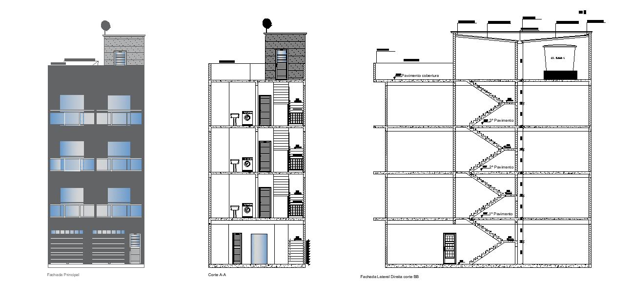 Apartment elevation detail drawing separated in this AutoCAD file. Download the AutoCAD file.