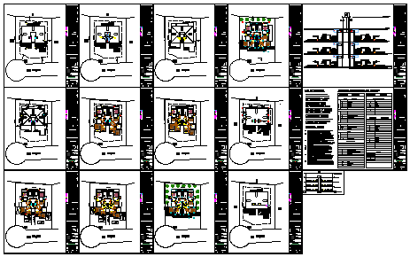Apartments building design drawing