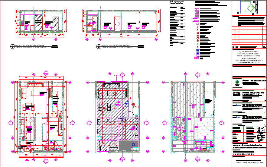 Apartments furniture layout and elevations Detail Ba