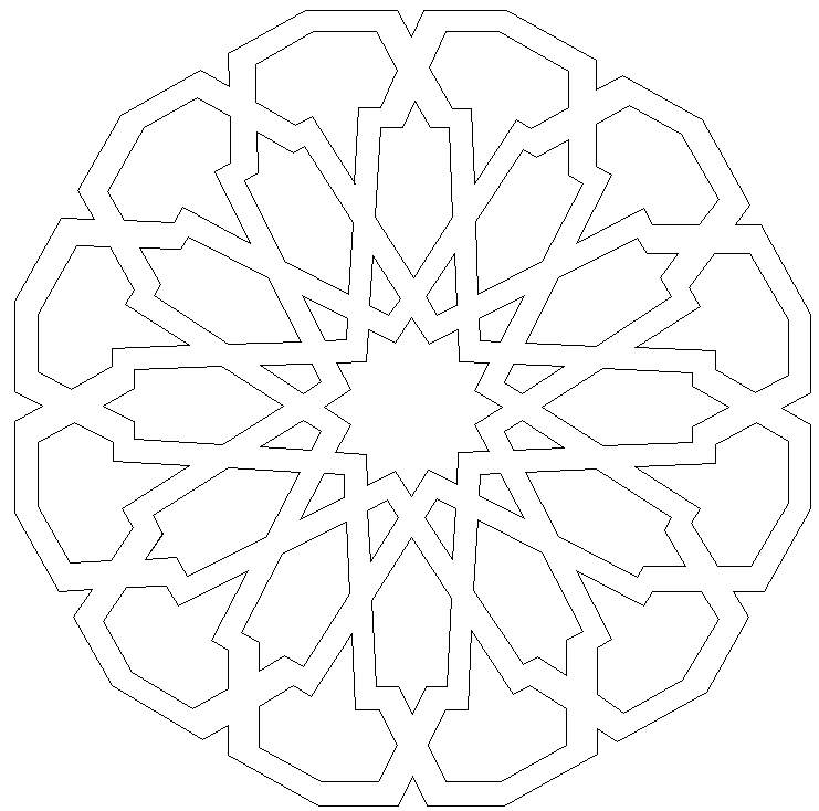 Arabic Art Design DXF DWG AutoCAD file